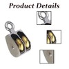 2 Pcs Pulley Block, 75mm Single Pulley Heavy Duty Zinc