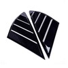 ruihe 2pc Shiny Black Rear Quarter Panel Window Side Louvers