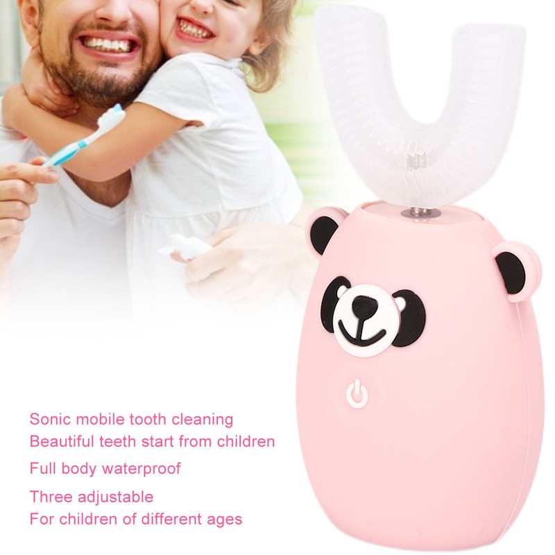U shape Children Electric Toothbrush Automatic Silicon Sonic Teeth Whitening