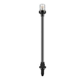 SEAFLO 03 Series All-Around LED Pole Navigation Light- 3 NM, 24" Height, 12-24V, 2.5 W, Plug In Mount, For Boats Up to 65 FT (20 M), Stainless-Steel, CE & RoHs Certified (Plug-In Mount with Base, 24”)