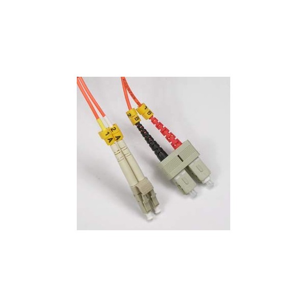 ACCL 1m LC/UPC-SC/UPC OM2 Multimode Duplex OFNR Fiber Optic Patch