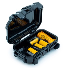 Evergreen Film Storage Case | Holds 7 Rolls of 35mm or 5 Rolls of 120mm Film | Preserve and Protect Your Film | Waterproof & Freezer Safe (Film Not Included) (Black)