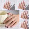 Dsixnails Uñas postizas de gel francés morado, 150 unidades, uñas