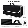 Foldable Car Trunk Organizer, Felt Storage Box with Handle, Anti-Slip