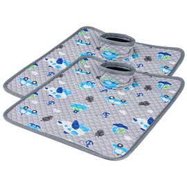 Babepets Car Seat Protector for Potty Training, 2 Pack Waterproof CarSeat Liner Toilet Training for Baby Infant Toddler, Dry Seat Piddle Pads Cover for Strollers (Grey)