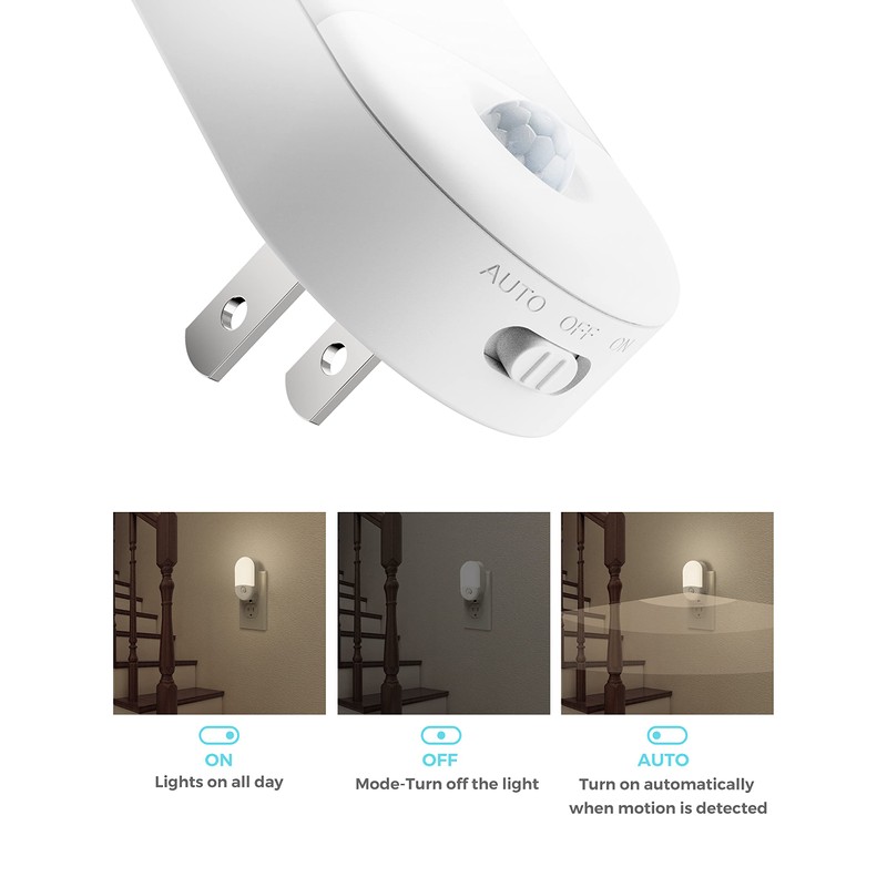 L LOHAS LED Motion Sensor Night Light, [2 Pack] Motion