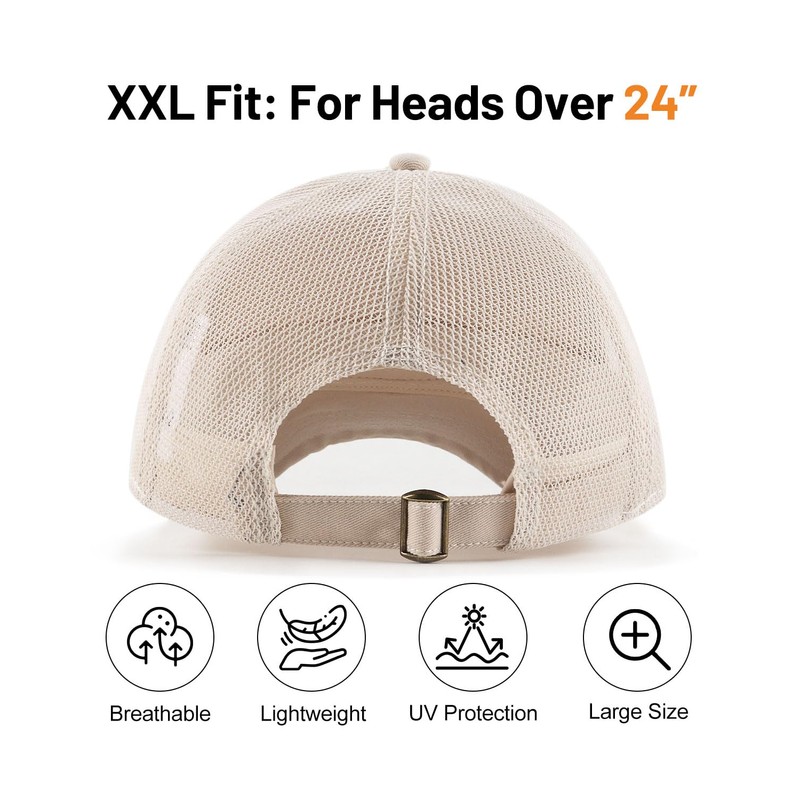 Zylioo XXL-Large Mesh Trucker Cap for Big Heads Baseball Caps
