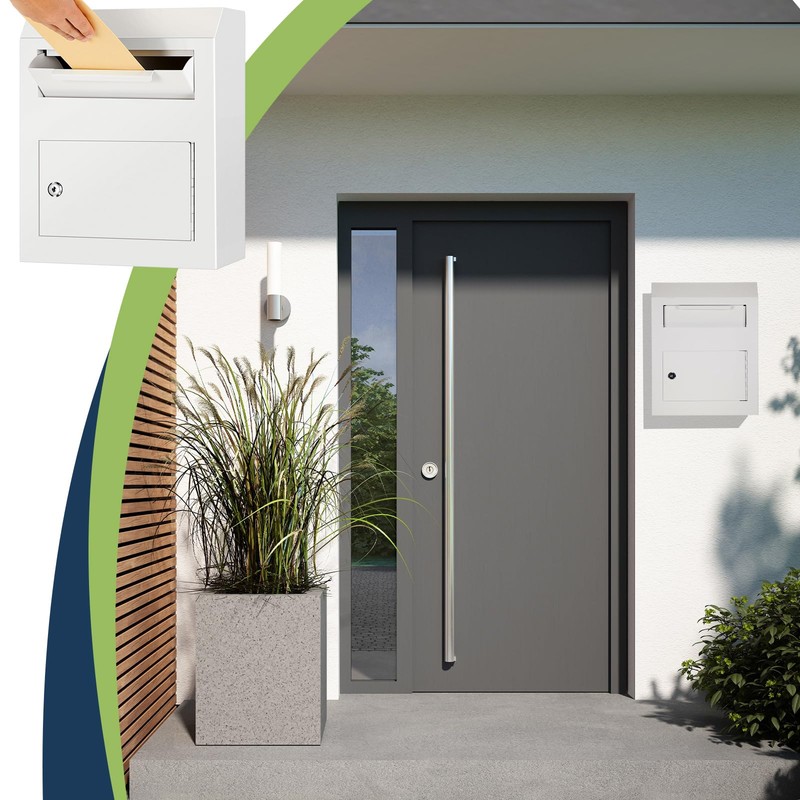 Yaocom Key Lock Mailboxes for Outside Locking Wall Mount Mailbox