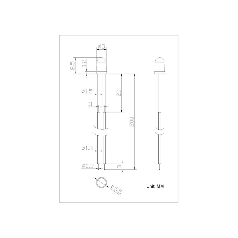EDGELEC 30pcs 12 Volt 5mm UV LED Lights Emitting Diodes