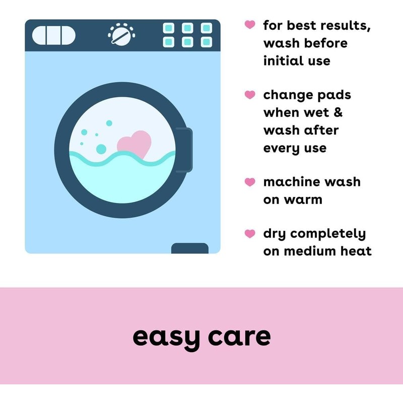 Bamboobies Overnight Nursing Pads, Ultra-Soft Velour, Reusable and Washable for