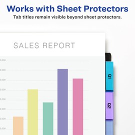 Avery Big Tab Pocket Plastic Insertable Dividers, Student Designs, Multicolor (11982)