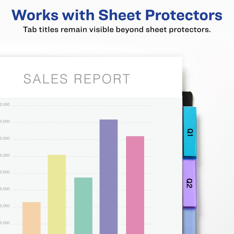 Avery Big Tab Pocket Plastic Insertable Dividers, Student Designs, Multicolor