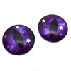 Transparent Purple Starry Night Sky Dragon Glass Eyes for Art