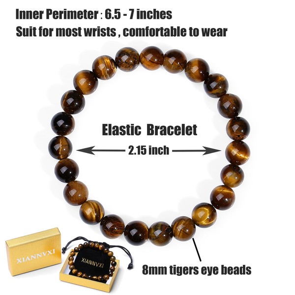 XIANNVXI Crystal Bracelet Women Men Pearl Bracelet Gemstones Healing Stones