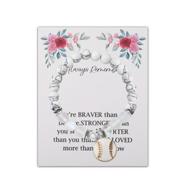 BNQL Baseball Bracelet Baseball Gifts for Baseball Lover Gifts for Baseball Players Fans Gifts Baseball Team Gifts Bracelets, Large, Stainless Steel, no gemstone