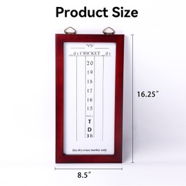 GSE Dry-Erase Dart Scoreboard for Dart Board Cricket and 01 Dart Games with Marker (Dry-Erase Scoreboard)
