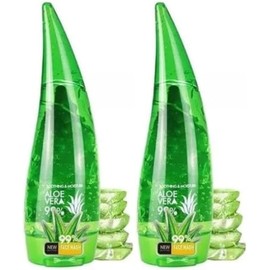Kit 2 Gel Sábila de Aloe Vera 99%, 120ml c/u , Hidratante Facial y Corporal, Calmante Natural, Hidratacion Facial Piel Blanqueamiento, Elimina Irritación, Efecto Curativo Elimina Acne y Mejora Apariencia Textura Ligera, 240 ml