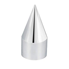 United Pacific 10761B - Wheel Lug Nut Cover - 1/2" X 1 7/16" Chrome Plastic Spike Nut Cover - Push-On
