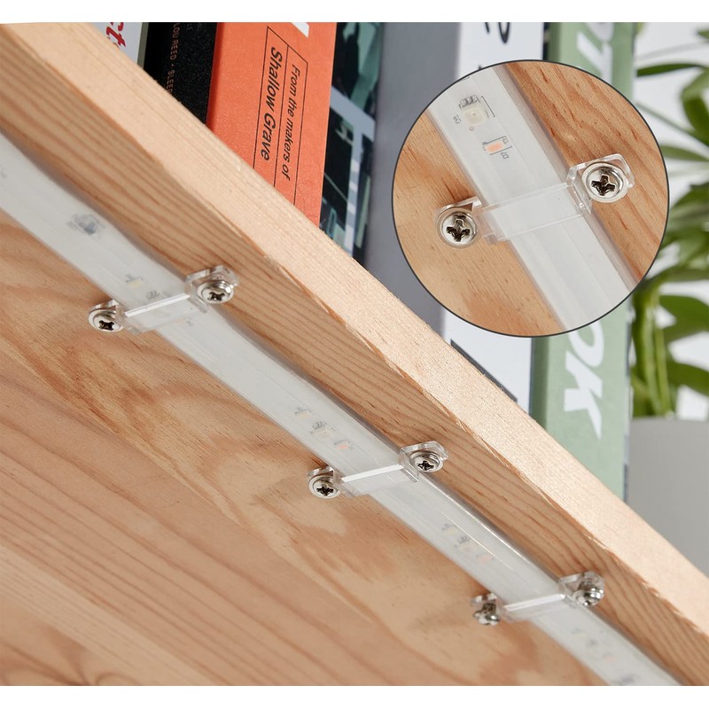MMSD 100 Pack LED Strip Light mounting Brackets led Clips