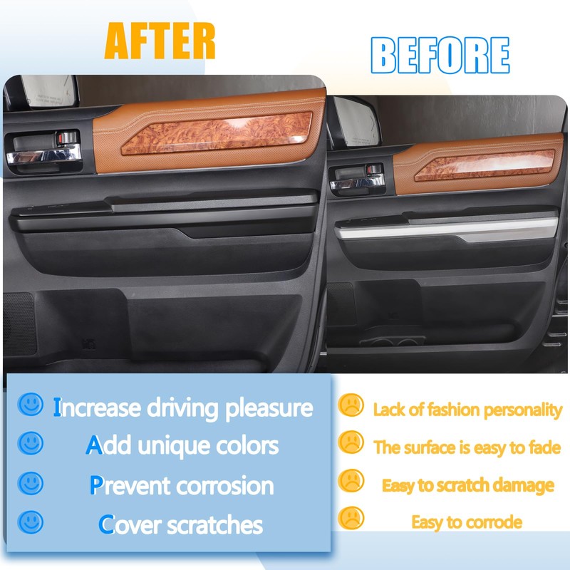 LLKUANG Car Inner Door Armrest Panel Decoration Strip Trim Compatible