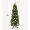 DWVO 6 FT Pre-Lit Slim Pencil Fraser Fir Artificial Christmas