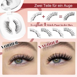 Higu clace Magnetic Eyelashes, Magnetic Eyelashes Without Eyeliner, Magnetic Eyelashes, Natural Look, Strong Magnetic Eyelashes with Applicator, No Glue Required Eyelashes Magnetic