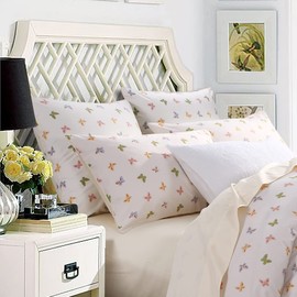 WINLIFE 100% Cotton Pillowcases 1000 Thread Count Pillow Cases Queen Size Pillow Cover Set of 2 (Queen 20x30'', Colorful Butterfly)