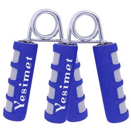 2 Pack Hand Grip Strengthener Set,Finger Gripper- Soft Foam Hand Exerciser for Quickly Increasing Wrist Forearm and Finger Strength (Blue)