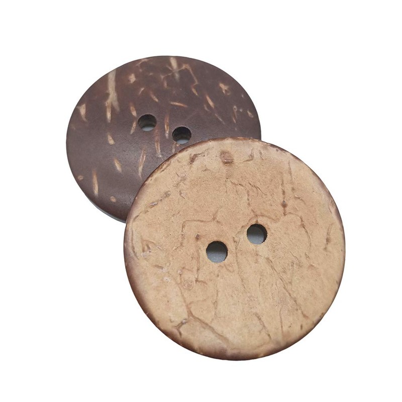 Kbraveo 150pcs 1 inch New Thick Coconut Shell 2 Holes