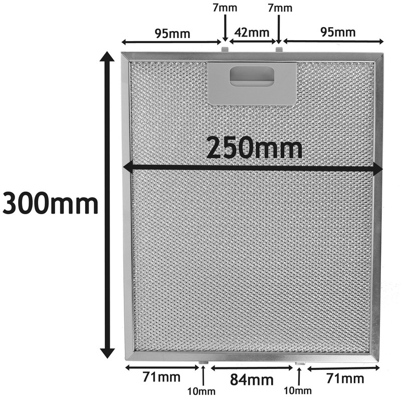 SPARES2GO Metal Mesh Filter for Rangemaster Cooker Hood/Extractor Fan Vent