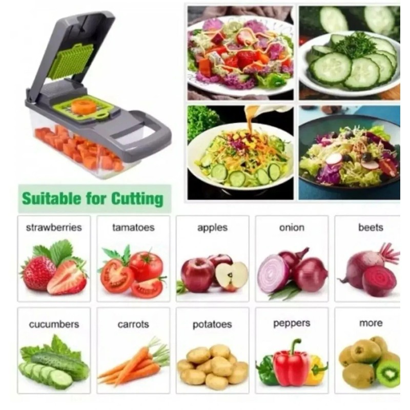 Kitchen ideas 16-in-1 Veggie Chopper Veggie Slicer. A Must-have Kitchen