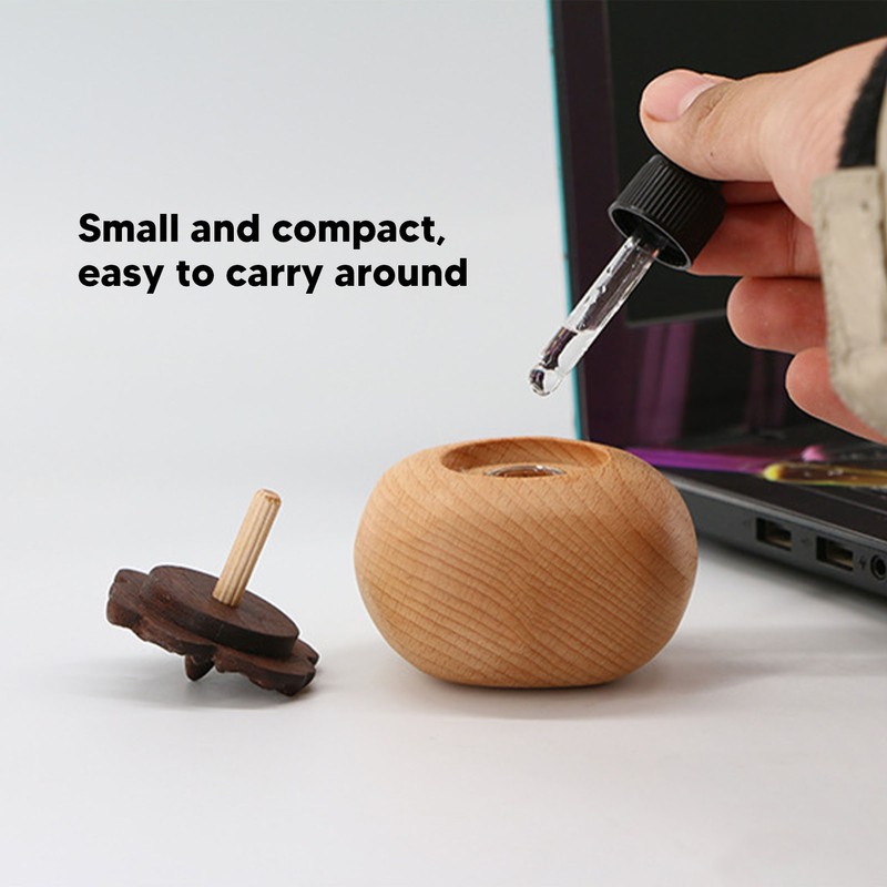 Essential Oil Aroma Diffuser Beech Wood Portable Improve Sleep Diffusion