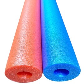 Pool Noodle 46 Inch Hollow Foam Swim Noodle for Kids Adults Swimming Floating DIY Craft (red+Blue Two Pack)