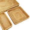 Rattan Tray Tabletop Organization Hand Woven Snack Storage Basket Multifunctional