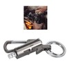 Match Bottle Opener Metal Keychain Multi Function Reusable Survival Lighter