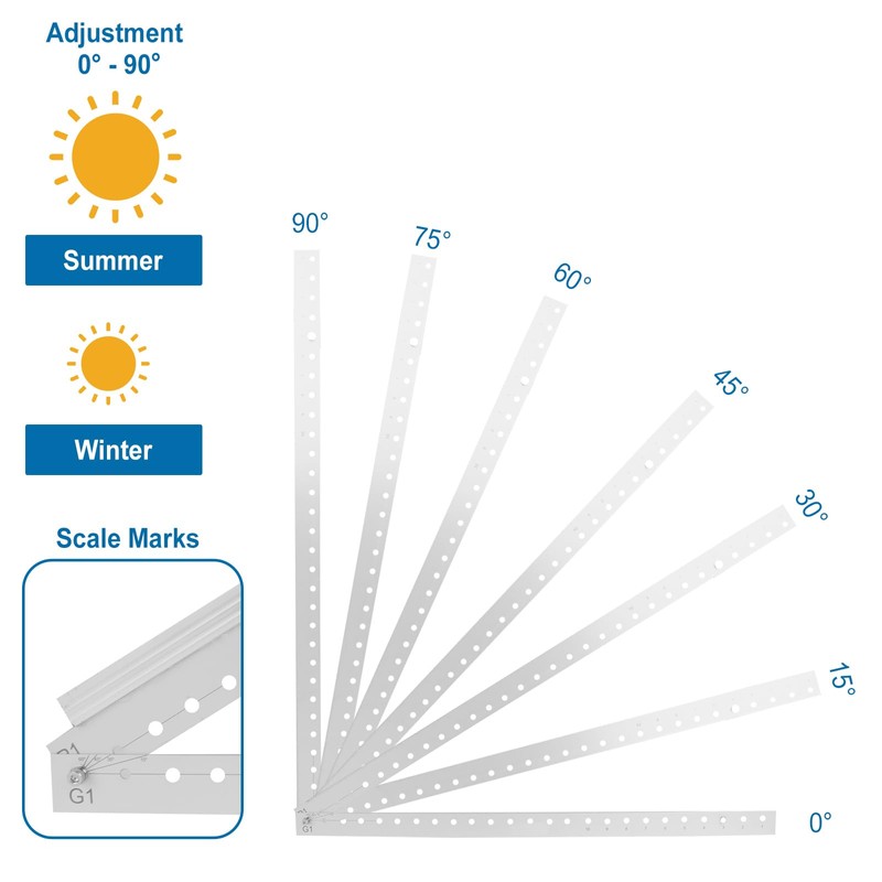 45in Adjustable Solar Panel Mount Brackets for 100-400 Watt Solar