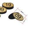 NanTun 100 Sets ABS Engraved Silver Oval Table Numbers Locker