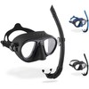 Cressi Unisex's Calibro and Corsica Snorkeling Set, Black, One Size