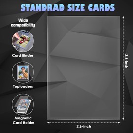 300 Counts Card Sleeves for Trading Cards, Soft Clear Baseball Card Sleeves Plastic Card Protector for MTG, Football Cards, Sports Cards, Game Cards