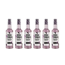 Sessa Syrups Sugar Free Lavender Syrup - 25.4 Fl Oz - 6 Pack - Keto-Friendly, Zero Calorie, Gluten-Free - Natural Flavoring for Coffee, Tea, Cocktails, and More