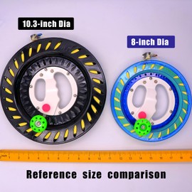 TianYueFly Kite Reel for Adults, 10.3 inches Dia with 2600ft String, Line Winder with Lock and Connector, Kite String Spool for Adults (Black)