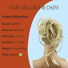 PRETTYSHOP Hairpiece Hair Rubber Scrunchie Scrunchy Updos VOLUMINOUS Wavy Messy Bun lightblond # 24T613 G4D