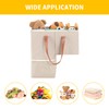 Qozary Stair Basket with Leather Handles - Staircase Basket for