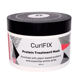 Curlfix Mascarilla Capilar Con Tratamiento Proteico, 100% Vegano, 11.8 FlOz Enriquecido Con Proteínas A Base de Plantas y Aminoácidos Esenciales, Acondicionador Profundo para Cabellos Dañ