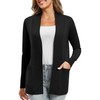 EXCHIC Women's Long Sleeve Knitted Cardigan, Lightweight Cosy Open Front,