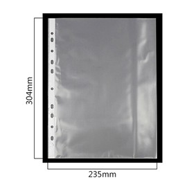 A4 Punched Pocket, 100 Pack Premium Clear Sheet Protectors 11.97 x 9.25in, 11-Hole Plastic Page Protectors Sheet Top Loaded, Paper Sheets Document Sleeve for 2/3/4 Ring Binders (Color:Transparent)