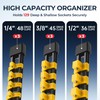 Reniteco 9-Piece Socket Organizer Set - 1/4-Inch x 48 Clips,