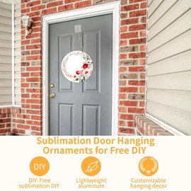 4 Pack Aluminum Sublimation Hanging Disc Signs, 10 Inch Unfinished Blank Decorations