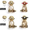 CZC AUTO Battery Terminals Solid Brass Clamps Connectors with Color
