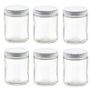 Nakpunar 2 oz Straight Sided Glass Jars with White Metal